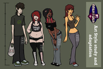 Downtown Art style practice and adaptation